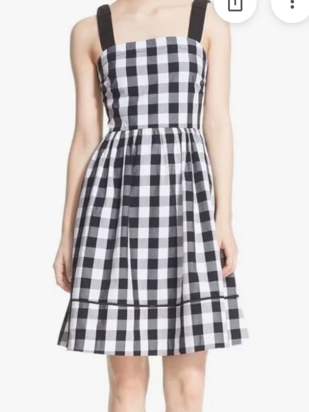 Kate Spade Broome Street Gingham Black & White Dress